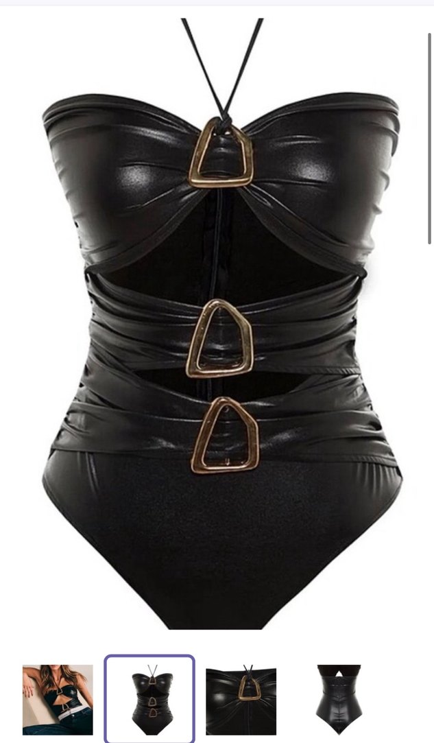 Deri Askısız Kemerli Büstiyer - Görsel 5