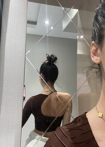 Bershka Kahverengi Tek Omuzlu Drapeli Bluz