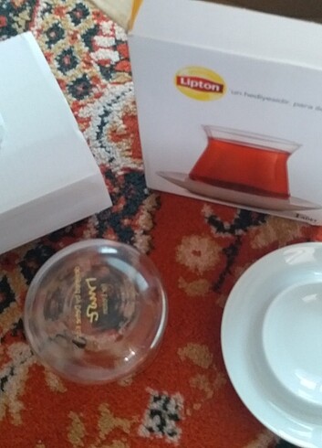 Beden Lipton defne koz tasarım 1 bardak ve 1 çay tabağı