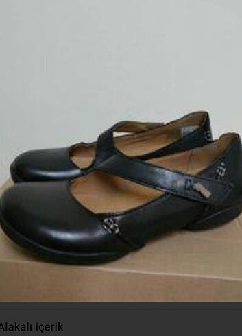 39,5 Beden siyah Renk Clarks hakiki deri siyah babet 39.5 numara