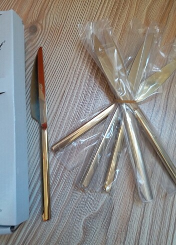 Yiğit gold tatlı bıçağı 6 li - Görsel 6