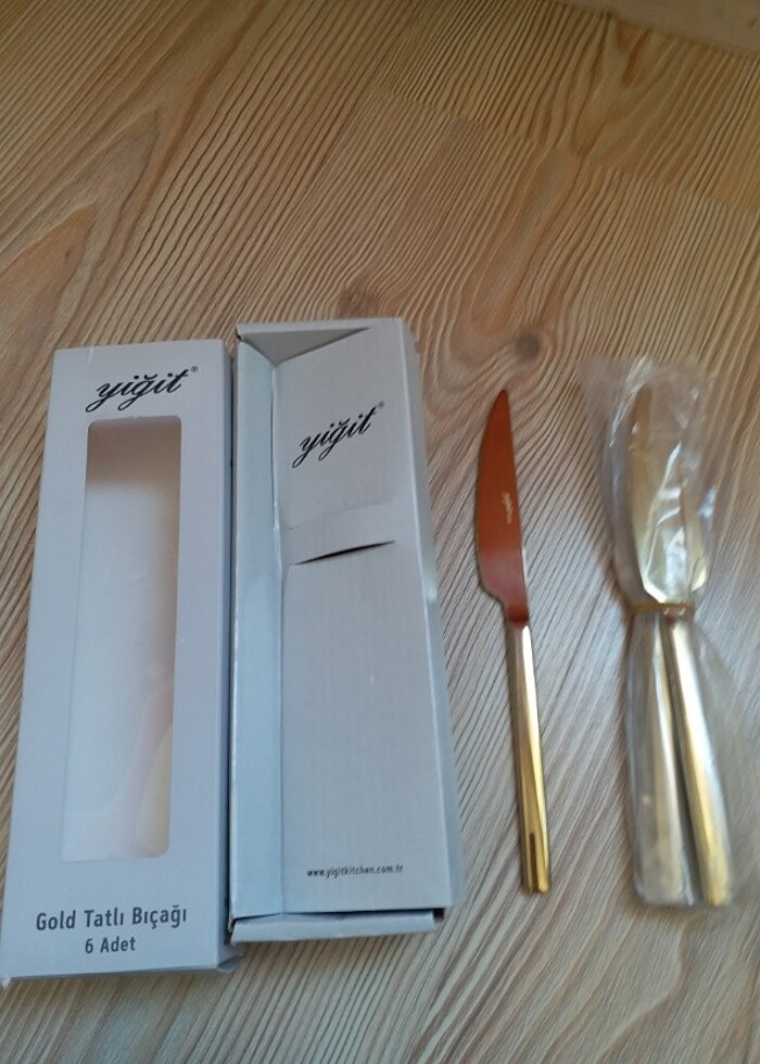 Yiğit gold tatlı bıçağı 6 li - Görsel 5