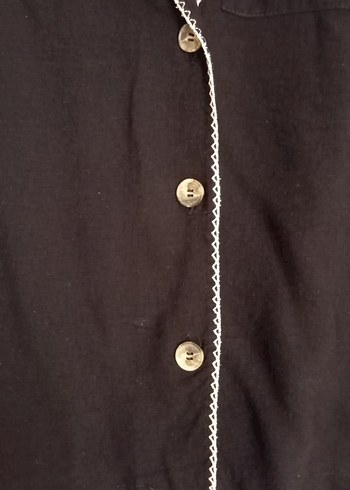 Zara Düğmeli Siyah Midi Bohem Ceket