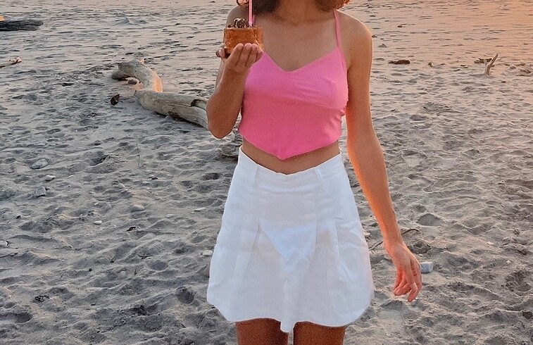 pembe mini üst