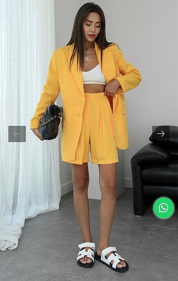 şort çeket oversize blazer takım