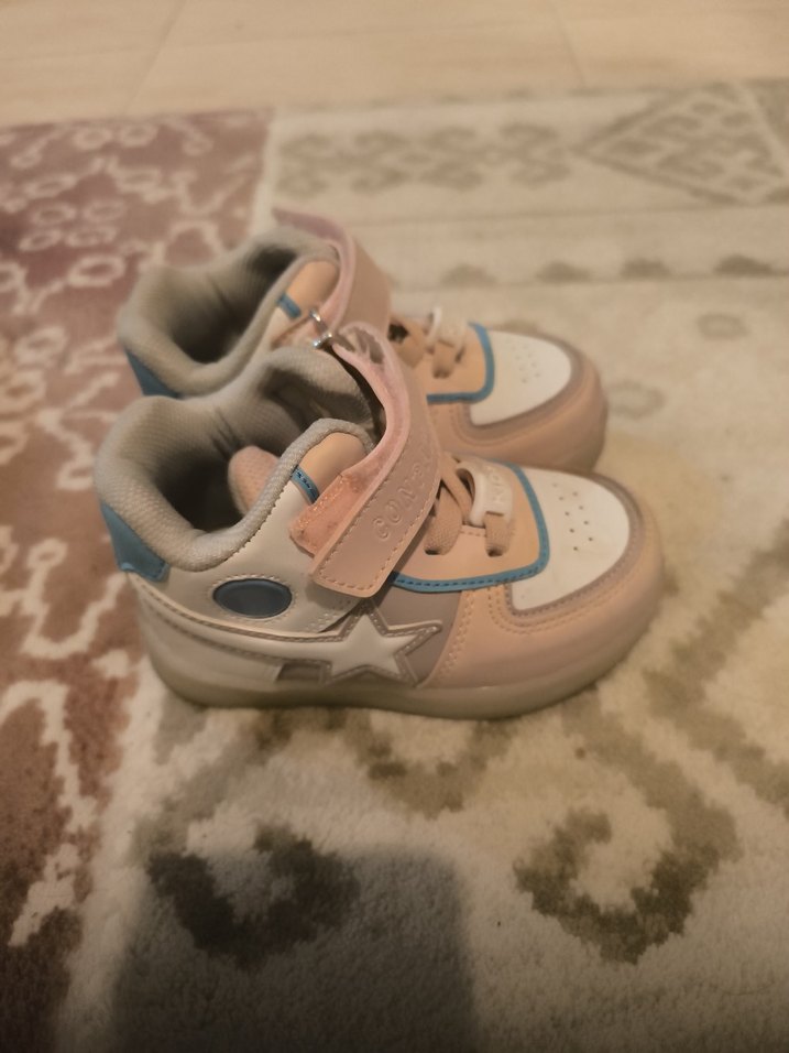 Kız Çocuk Bej Cırtcırtlı bot Ayakkabı - Görsel 2