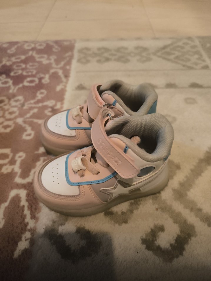 Kız Çocuk Bej Cırtcırtlı bot Ayakkabı - Görsel 4