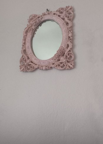 Beden Pastel Pembe Dekoratif üçlü Ayna