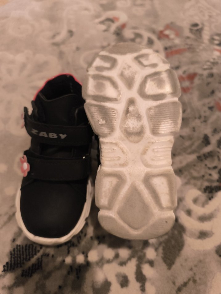 Kız Çocuk Siyah-Pembe Çiçekli bot - Görsel 5