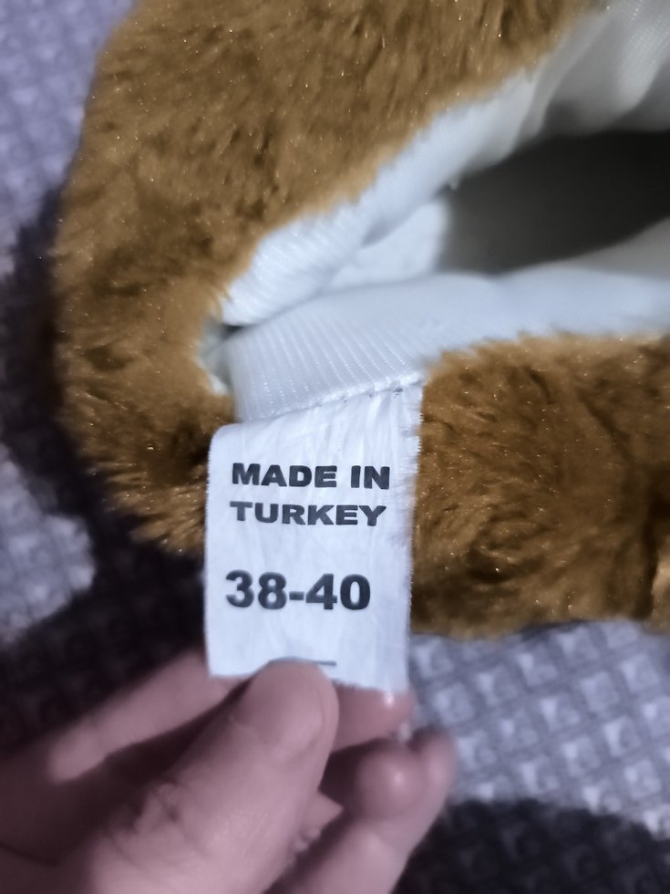 Unisex Kahverengi Peluş Köpek Figürlü Sıcak Panduf - Görsel 5