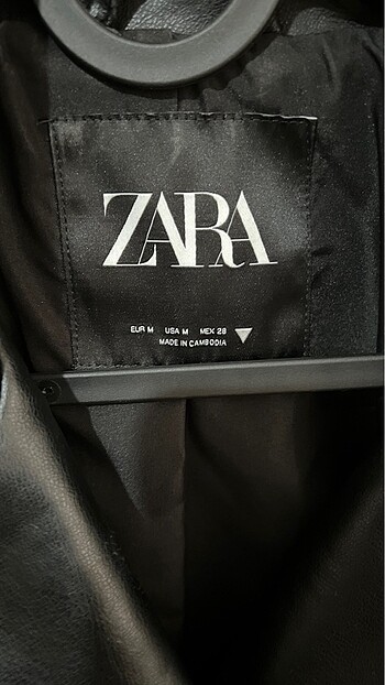 m Beden siyah Renk Zara Crop Deri Ceket