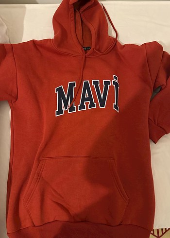 Turuncu Kapüşonlu Kadın Sweatshirt