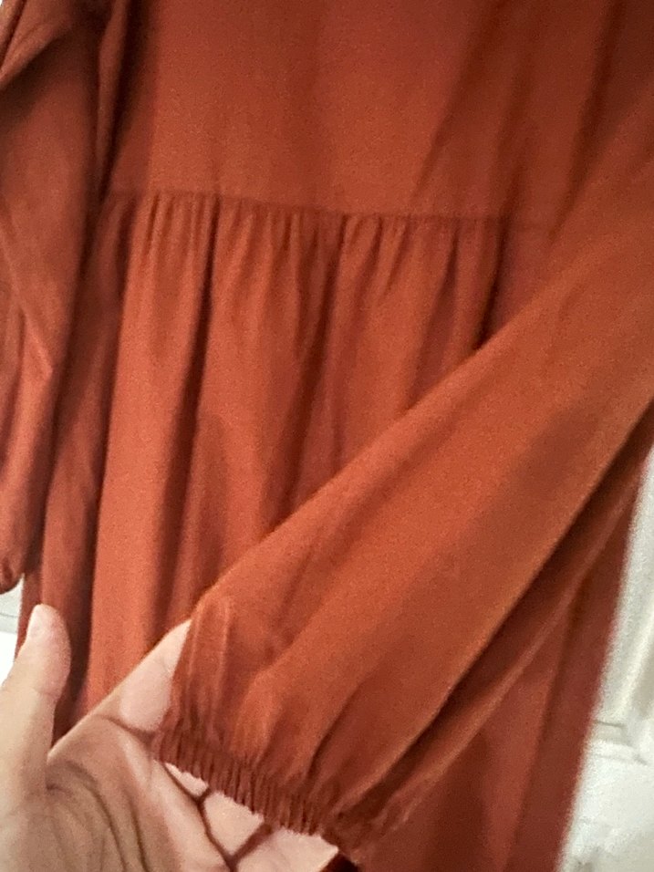 Bohem Stil Gri Haki Uzun Elbise - Görsel 4