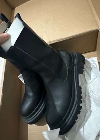 #Manijero Gitana Kadın Hakiki Deri Çift Taraf Lastikli Siyah bot - Görsel 4