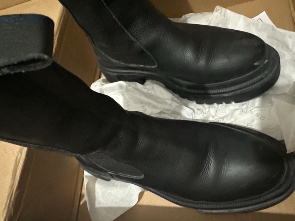 #Manijero Gitana Kadın Hakiki Deri Çift Taraf Lastikli Siyah bot - Görsel 5