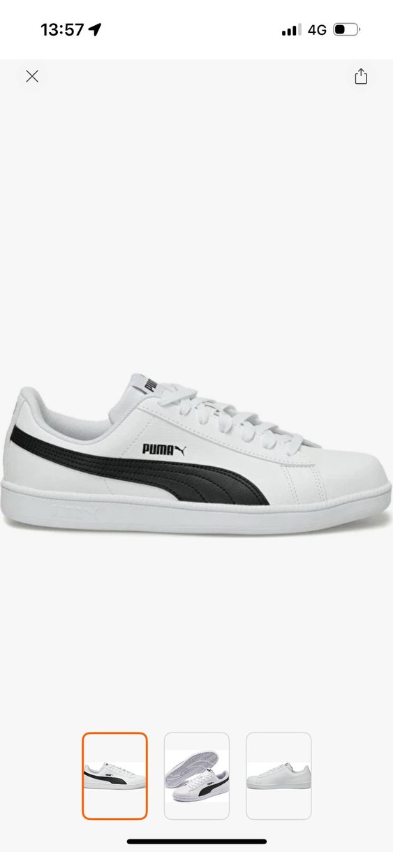 Beyaz Siyah Puma Spor Ayakkabı - Görsel 2