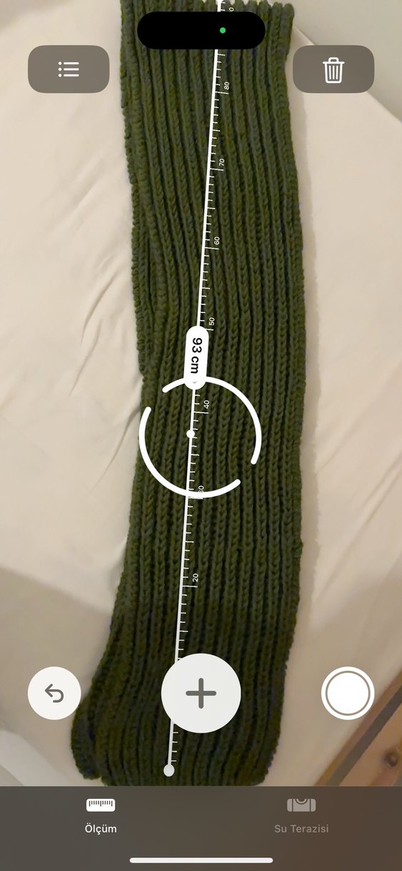 Kadın Örgü Haki Şal - Görsel 3