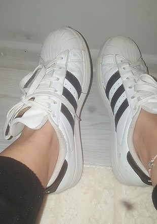 38 Beden beyaz Renk adidas superstar 38 numara spor ayakkabı