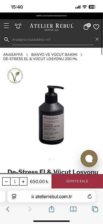 Beden Renk Atelier rebul de-stress lotion