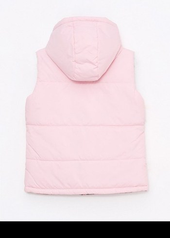 LCW Kids Pembe Kapüşonlu Çift Taraflı Kız Şişme Yelek - Görsel 5