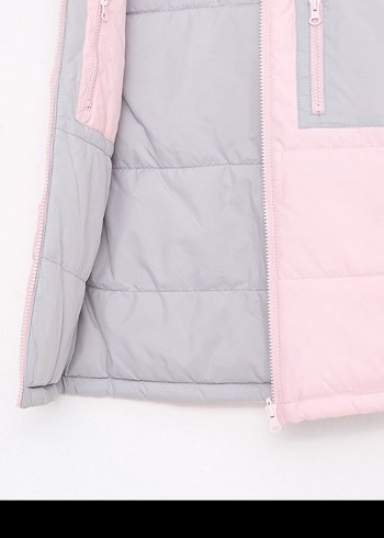 LCW Kids Pembe Kapüşonlu Çift Taraflı Kız Şişme Yelek - Görsel 4