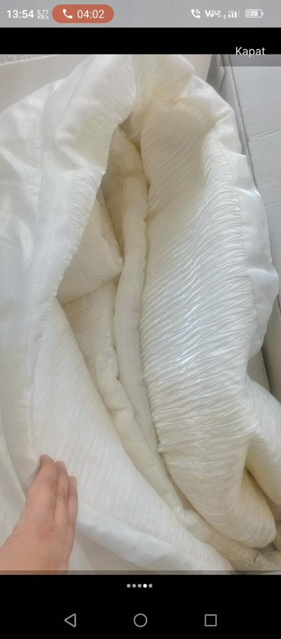 Beyaz Baskılı Yatak Örtüsü - Görsel 4