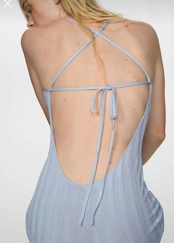 xs Beden Mango lurex örgü elbise