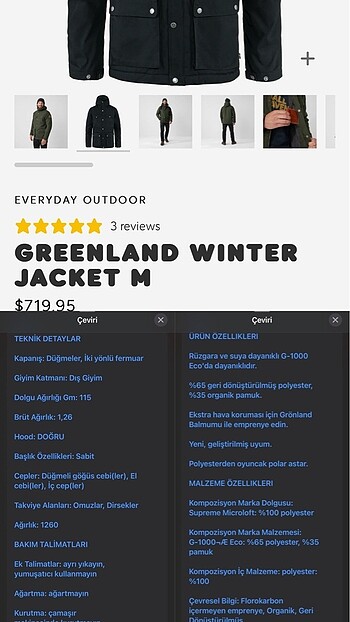 Fjallraven Greenland winter jacket - Görsel 10