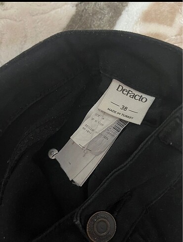 38 Beden siyah Renk Pantolon