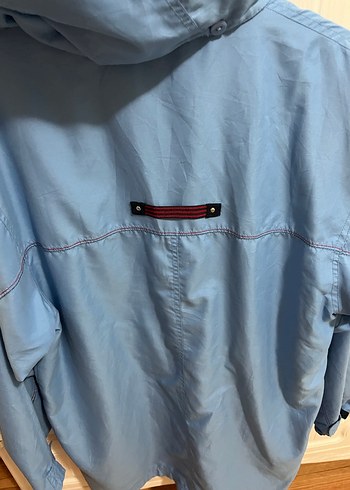 Mavi Fermuarlı kadın Midi Yağmurluk - Görsel 6