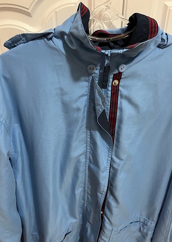 Mavi Fermuarlı kadın Midi Yağmurluk - Görsel 2