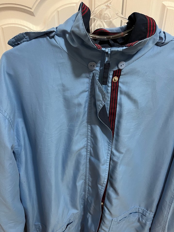 Mavi Fermuarlı kadın Midi Yağmurluk - Görsel 2