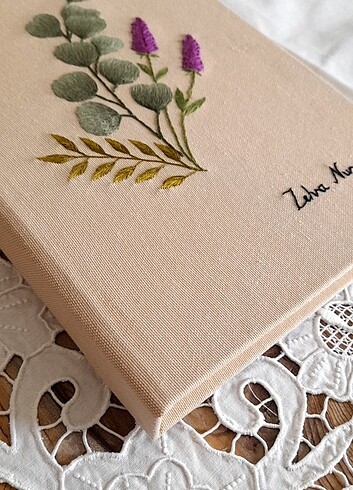 Beden İzme özel nakış işlemeli defter