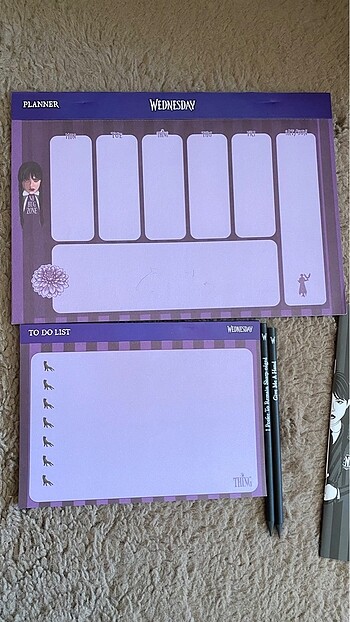 Wednesday Planner Set/ Defter/Kalem