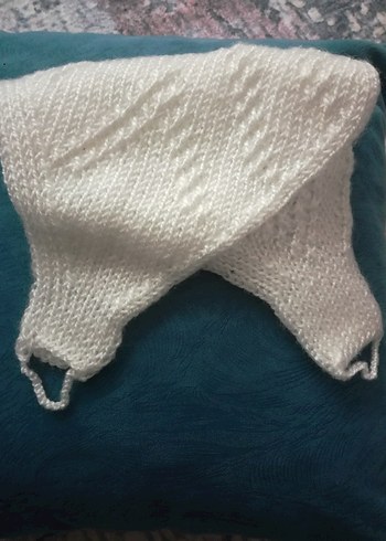 Beyaz Örgü banyo lif - Görsel 2