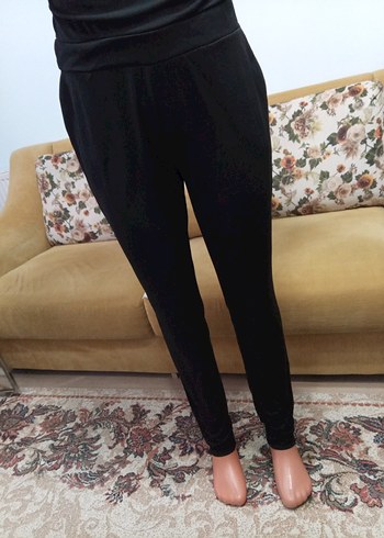 Drapeli V Yaka Siyah Tulum - Görsel 8