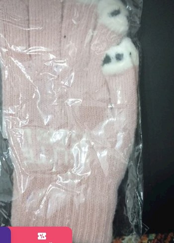 Pembe Örgü Kadın Eldivenleri - Görsel 3