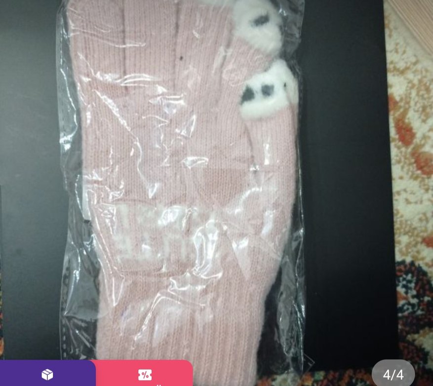 Pembe Örgü Kadın Eldivenleri - Görsel 3