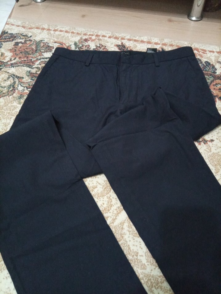 COS Erkek Lacivert Regular Fit Pamuk Pantolon - Görsel 2