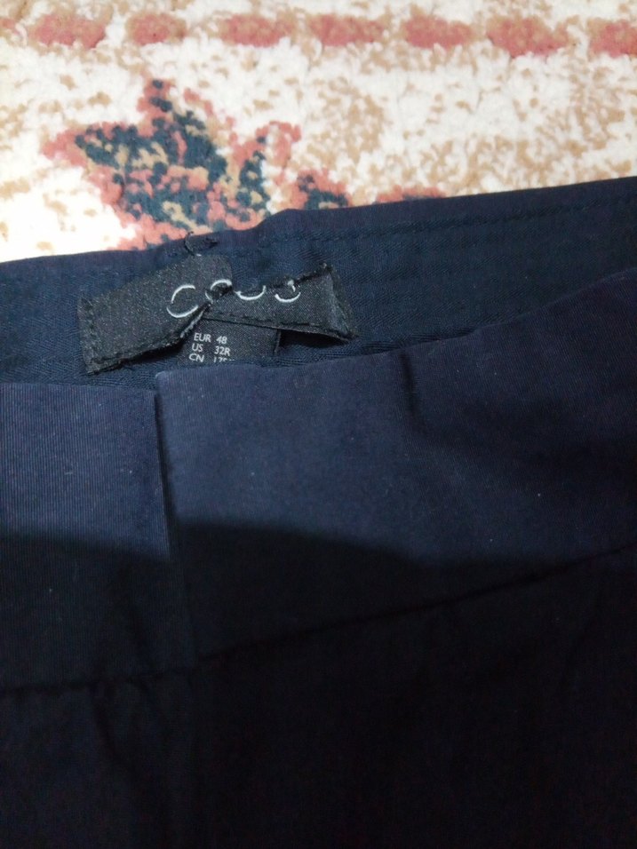 COS Erkek Lacivert Regular Fit Pamuk Pantolon - Görsel 3