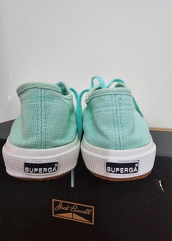 Superga Turkuaz Spor Ayakkabı Düz Taban - Görsel 5
