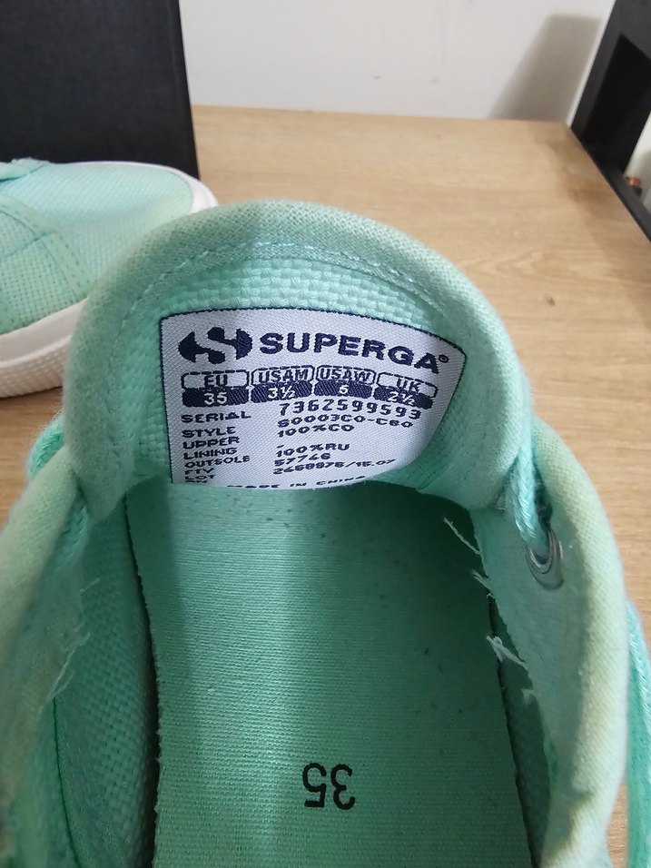 Superga Turkuaz Spor Ayakkabı Düz Taban - Görsel 4