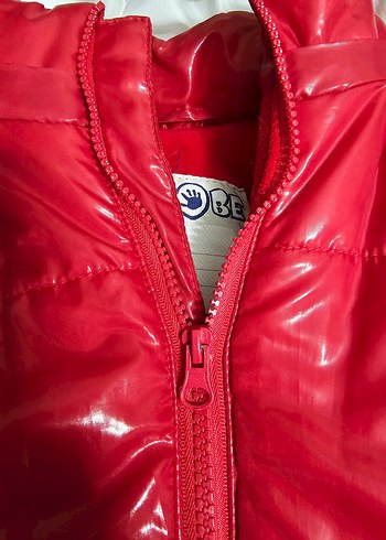 Kız Çocuk Kırmızı Kürklü Street Wear yelek - Görsel 2