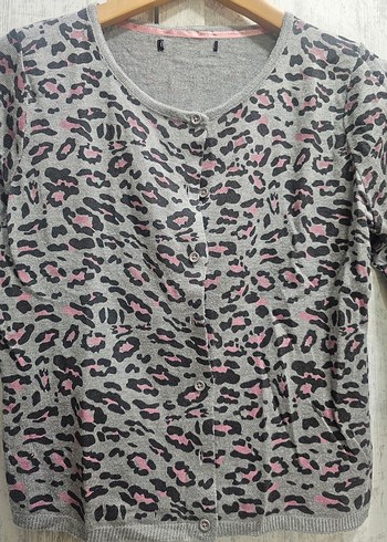 Gri Desenli Uzun Kollu Hırka - Görsel 4