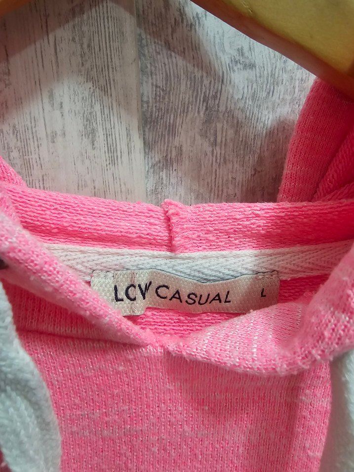 Pembe Kapüşonlu Kadın Sweatshirt - Görsel 2