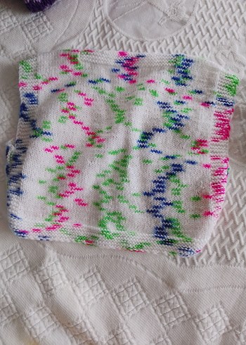 Diğer Kız Çocuk Renkli Batik Desenli Triko Hırka
