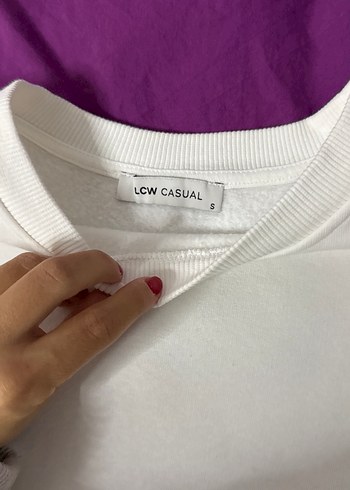 LC Waikiki Beyaz Kadın Oversize Sweatshirt
