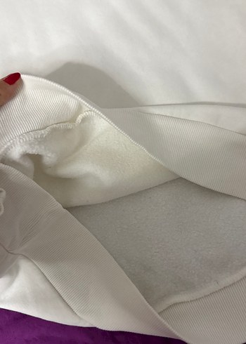 s Beden beyaz Renk Beyaz Kadın Oversize Sweatshirt