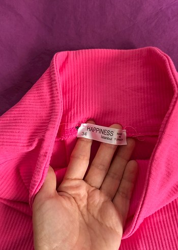 34 Beden pembe Renk Pembe Pilili Midi Spor Tayt