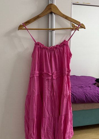 Pembe Pamuklu Salaş Elbise